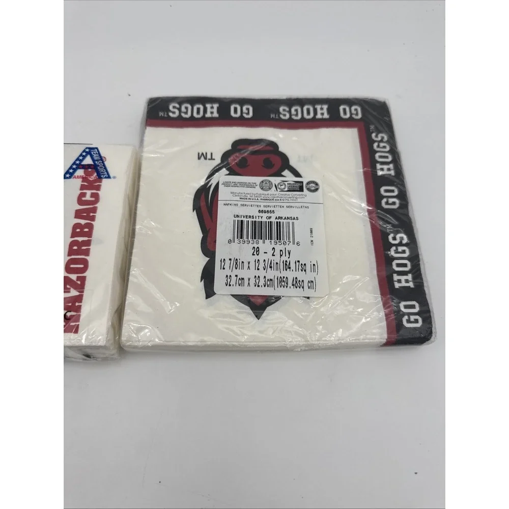 Arkansas Razorbacks NCAA College Football Sports Party Paper Luncheon Napkins